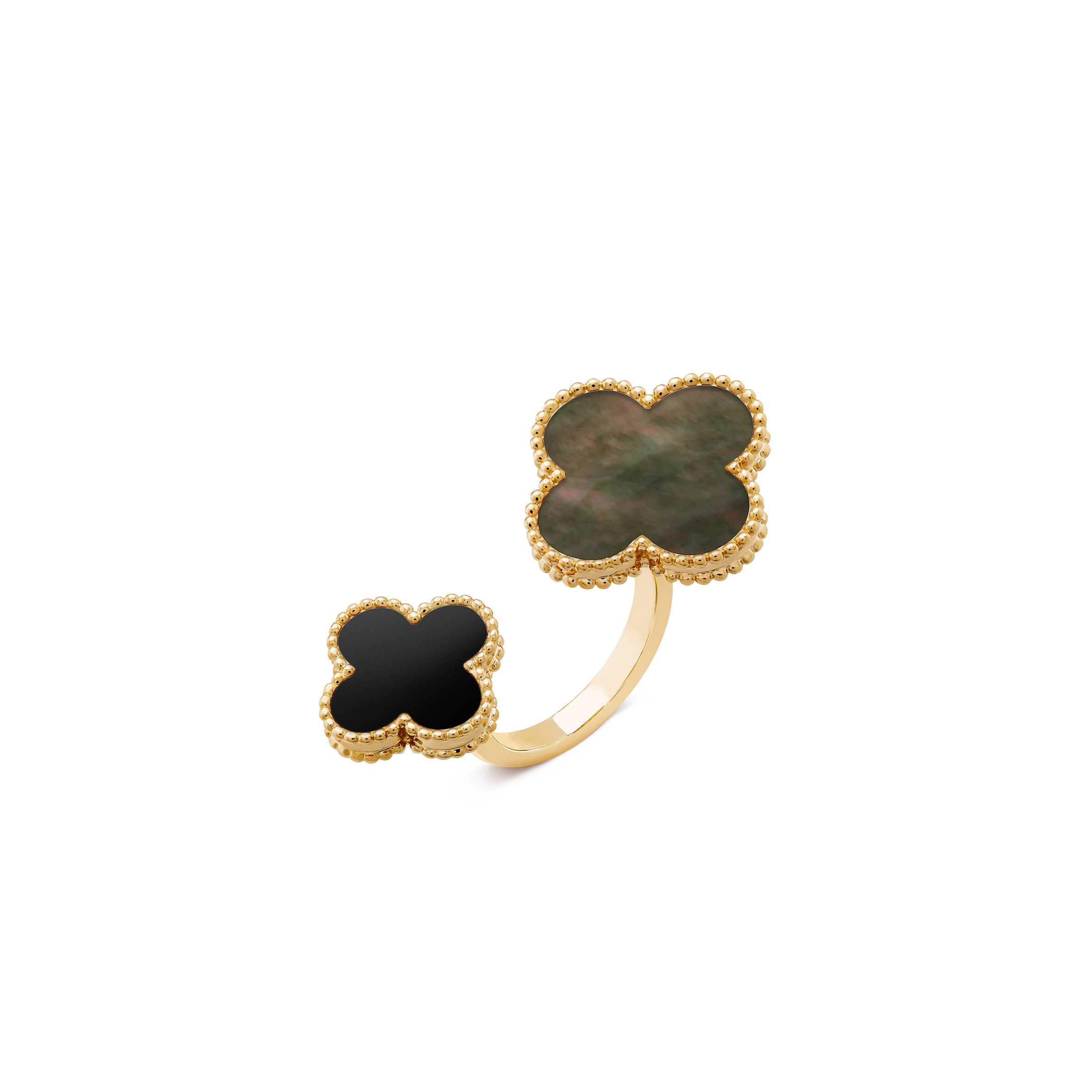 VAN CLEEF  ARPELS MAGIC ALHAMBRA BETWEEN THE FINGER RING - YELLOW GOLD, MOTHER-OF-PEARL, ONYX  VCARN05700